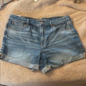 Aerie High-Rise Blue Denim Shorts